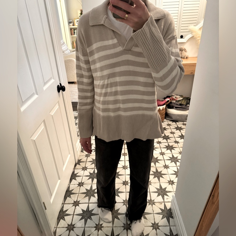 Gap cotton blend striped polo
